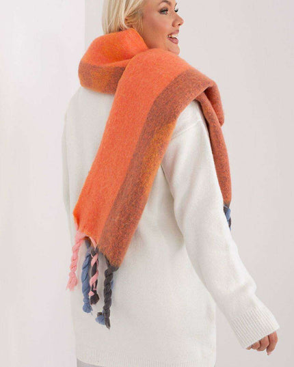 Autumn Striped Shawl with Elegant Tassels – Versatile Women’s Wrap