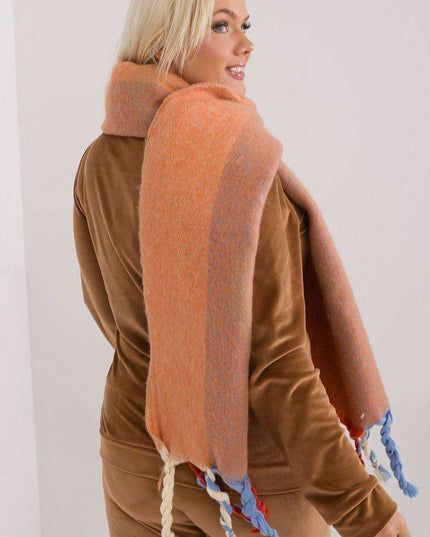 Autumn Striped Shawl with Elegant Tassels – Versatile Women’s Wrap