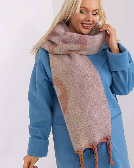 Autumn Striped Shawl with Elegant Tassels – Versatile Women’s Wrap