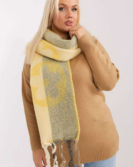 Autumn Striped Shawl with Elegant Tassels – Versatile Women’s Wrap