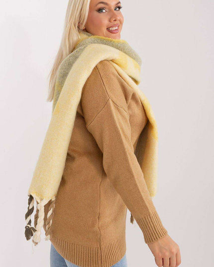 Autumn Striped Shawl with Elegant Tassels – Versatile Women’s Wrap