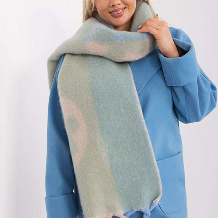 Autumn Striped Shawl with Elegant Tassels – Versatile Women’s Wrap