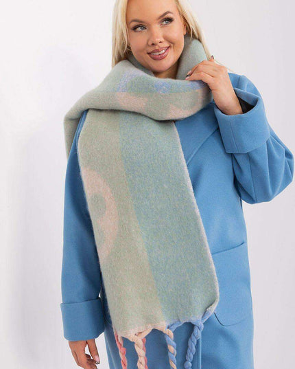 Autumn Striped Shawl with Elegant Tassels – Versatile Women’s Wrap