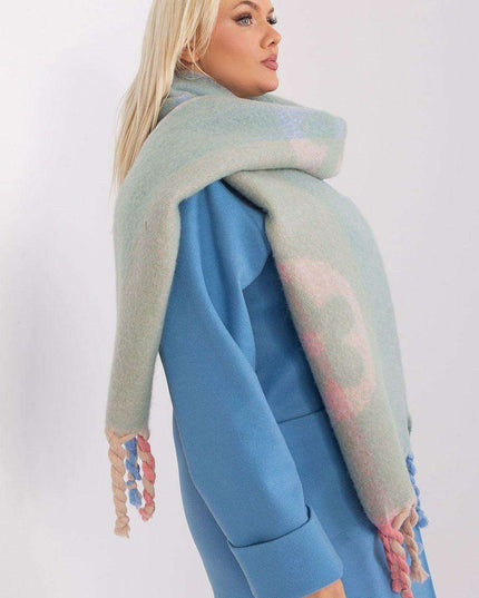 Autumn Striped Shawl with Elegant Tassels – Versatile Women’s Wrap