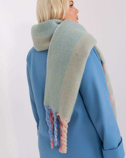 Autumn Striped Shawl with Elegant Tassels – Versatile Women’s Wrap