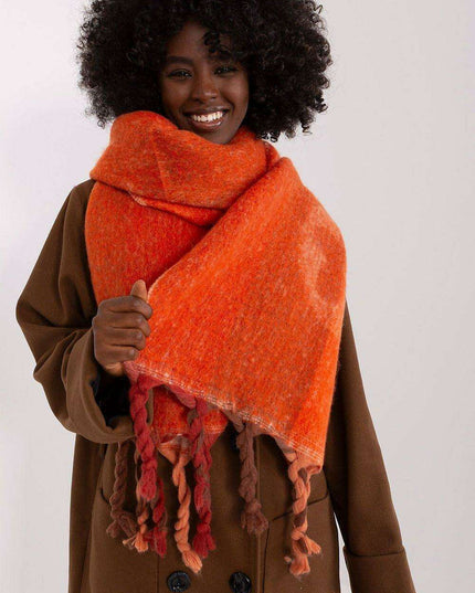 Autumn Striped Shawl with Elegant Tassels – Versatile Women’s Wrap