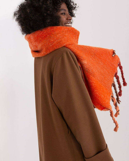 Autumn Striped Shawl with Elegant Tassels – Versatile Women’s Wrap