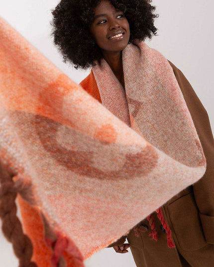 Autumn Striped Shawl with Elegant Tassels – Versatile Women’s Wrap