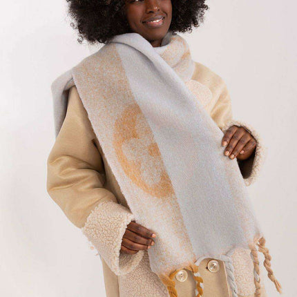 Autumn Striped Shawl with Elegant Tassels – Versatile Women’s Wrap