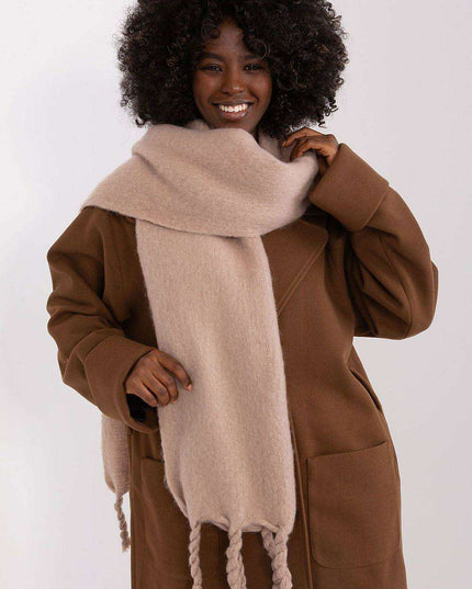 Tassel-Trimmed Cozy Winter Wrap - Stylish Versatile Scarf