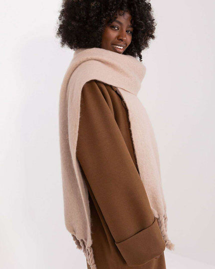 Tassel-Trimmed Cozy Winter Wrap - Stylish Versatile Scarf