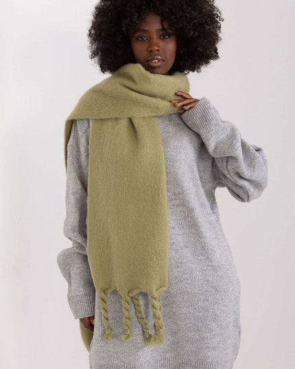 Tassel-Trimmed Cozy Winter Wrap - Stylish Versatile Scarf