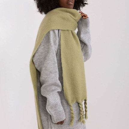 Tassel-Trimmed Cozy Winter Wrap - Stylish Versatile Scarf