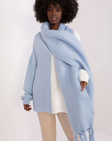 Tassel-Trimmed Cozy Winter Wrap - Stylish Versatile Scarf