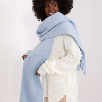Tassel-Trimmed Cozy Winter Wrap - Stylish Versatile Scarf