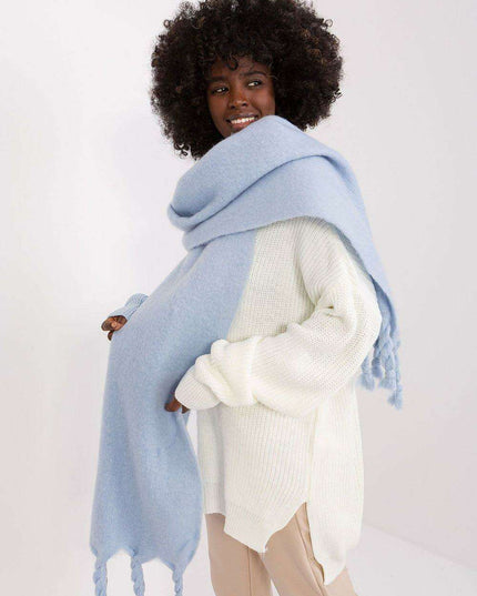 Tassel-Trimmed Cozy Winter Wrap - Stylish Versatile Scarf