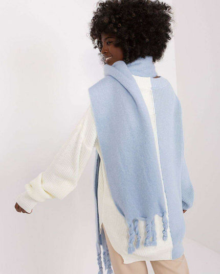 Tassel-Trimmed Cozy Winter Wrap - Stylish Versatile Scarf