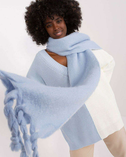 Tassel-Trimmed Cozy Winter Wrap - Stylish Versatile Scarf