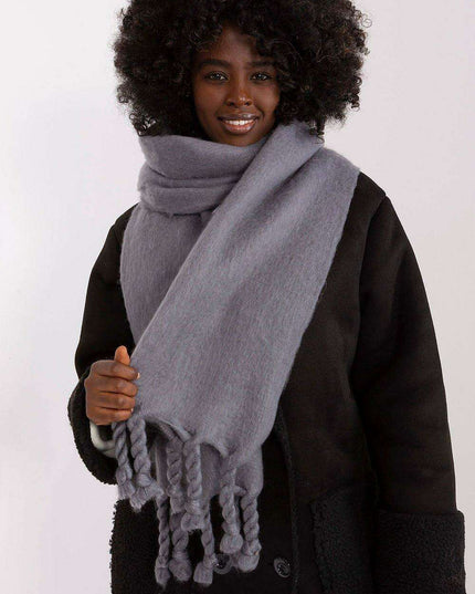 Tassel-Trimmed Cozy Winter Wrap - Stylish Versatile Scarf