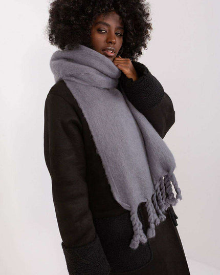 Tassel-Trimmed Cozy Winter Wrap - Stylish Versatile Scarf