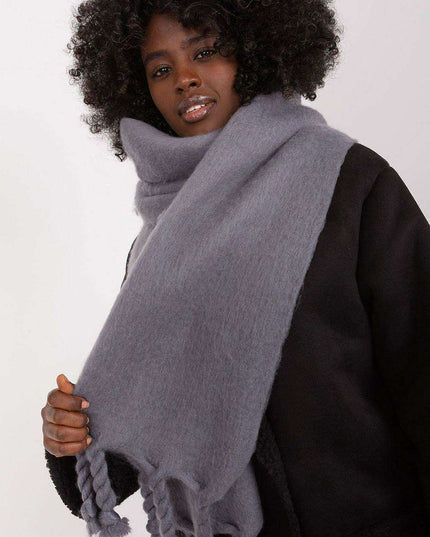 Tassel-Trimmed Cozy Winter Wrap - Stylish Versatile Scarf