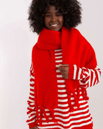 Tassel-Trimmed Cozy Winter Wrap - Stylish Versatile Scarf