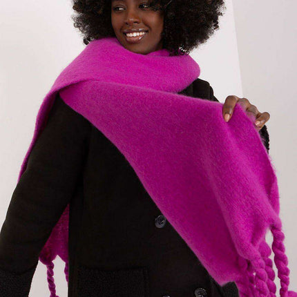 Tassel-Trimmed Cozy Winter Wrap - Stylish Versatile Scarf
