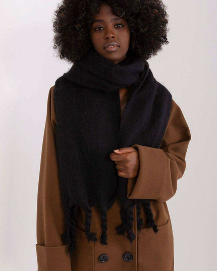Tassel-Trimmed Cozy Winter Wrap - Stylish Versatile Scarf