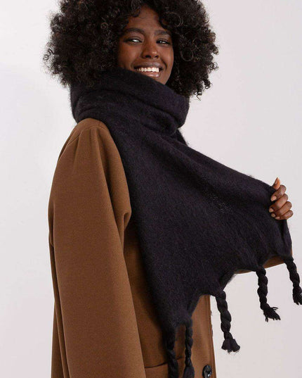 Tassel-Trimmed Cozy Winter Wrap - Stylish Versatile Scarf