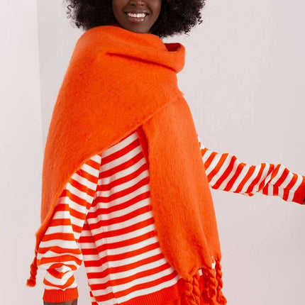 Tassel-Trimmed Cozy Winter Wrap - Stylish Versatile Scarf