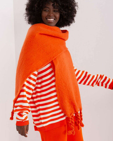 Tassel-Trimmed Cozy Winter Wrap - Stylish Versatile Scarf