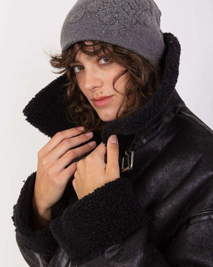 Chic Cashmere Beanie with Sparkling Rhinestone Accents