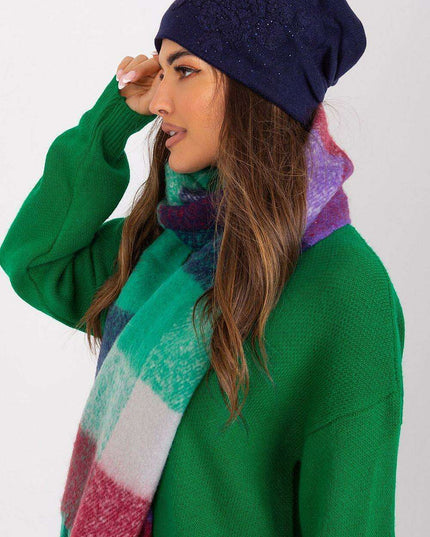 Chic Cashmere Beanie with Sparkling Rhinestone Accents