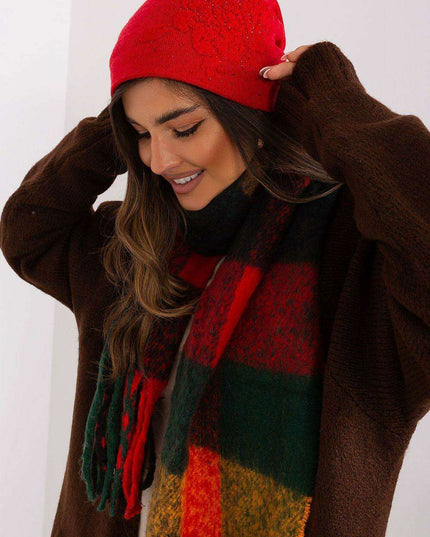 Chic Cashmere Beanie with Sparkling Rhinestone Accents