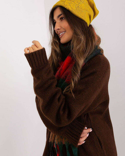 Chic Cashmere Beanie with Sparkling Rhinestone Accents