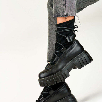 Chic Black Suede High-Top Boots