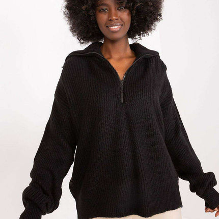 Chic Unbuttoned Turtleneck Sweater