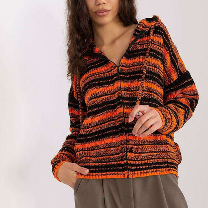 Striped Zip-Up Hoodie Cardigan