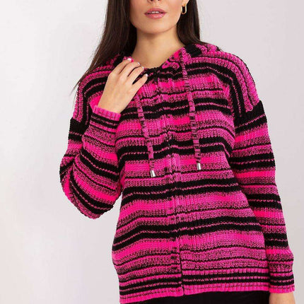 Striped Zip-Up Hoodie Cardigan