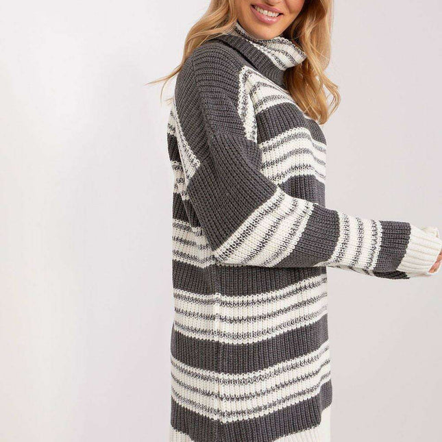 Chic Colorful Striped Knit Dress