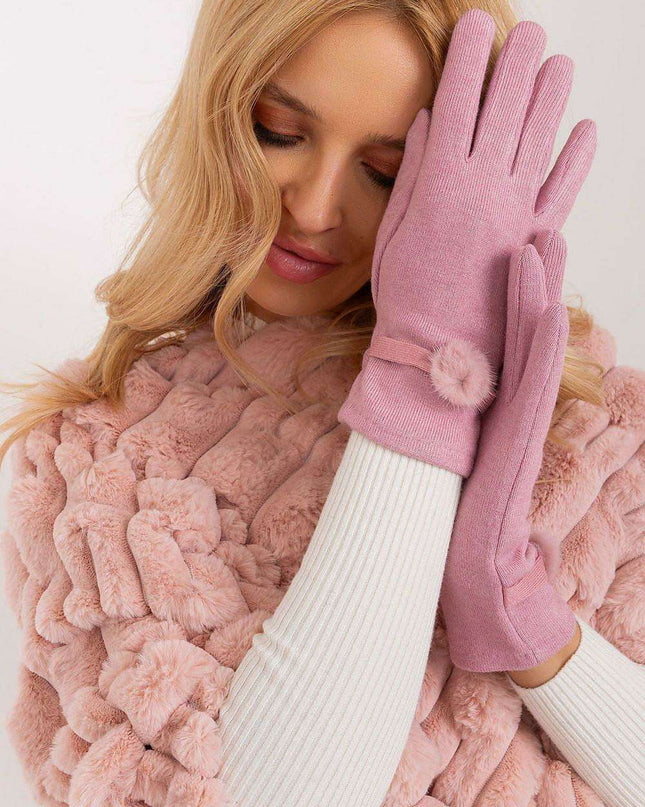 Stylish Touchscreen Gloves with Decorative Pompoms for Trendsetting Women
