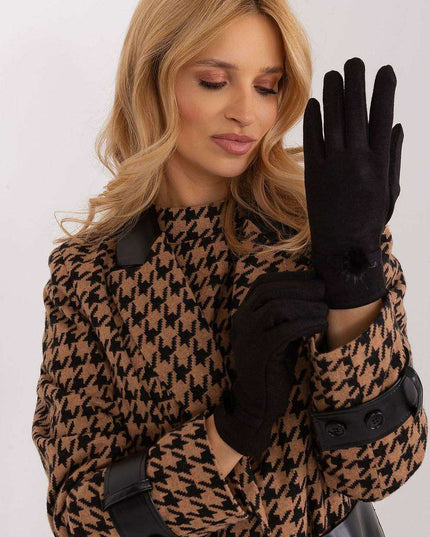 Stylish Touchscreen Gloves with Decorative Pompoms for Trendsetting Women