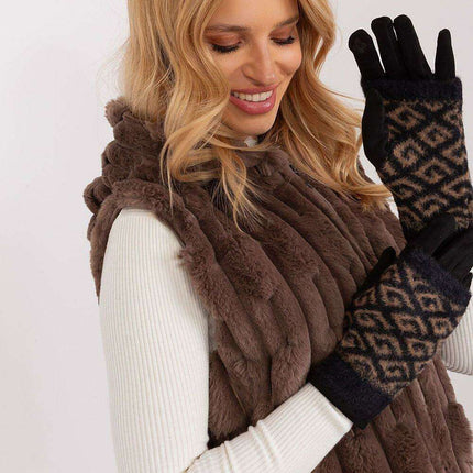 Chic Floral Touchscreen Winter Gloves