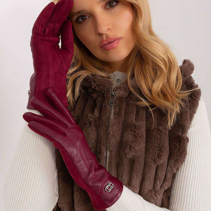 Chic Insulated Floral Touchscreen Gloves for Women