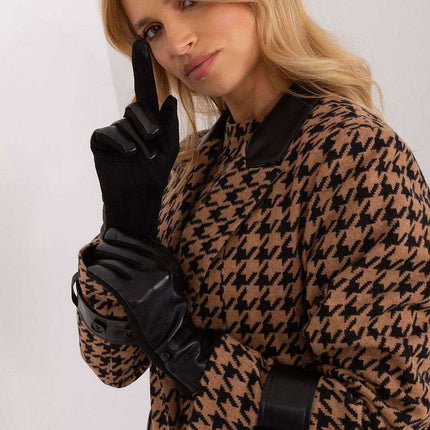 Sophisticated Floral Embroidered Touchscreen Gloves for Women