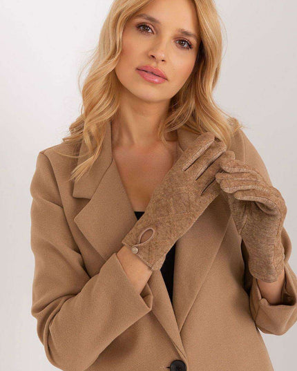 Stylish Touchscreen Gloves with Geometric Floral Design