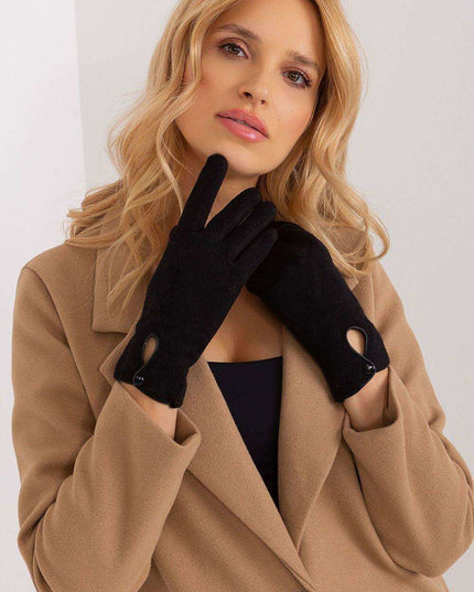 Stylish Touchscreen Gloves with Geometric Floral Design