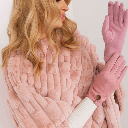 Stylish Touchscreen Gloves with Geometric Floral Design