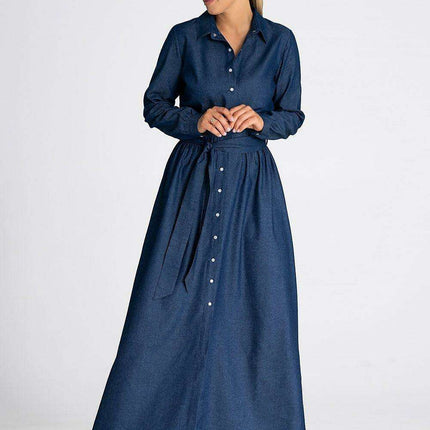 Effortlessly Stylish Denim Shirt Dress for Daytime Elegance