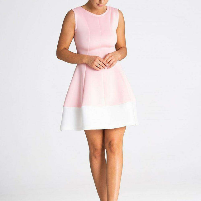 Chic White Pleated Flare Cocktail Gown